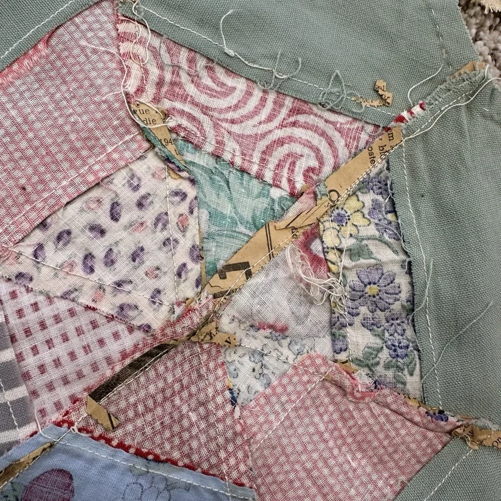 Lot Of 7 Vintage Antique Quilt Blocks‎ Orphans String Star Patchwork Unfinished